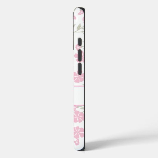 Coques Case-Mate iPhone Beautiful Pink Floral Personalized  (Verso / Gauche)