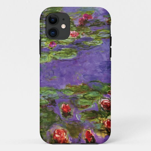 Coques Case-Mate iPhone Beaux-arts rouges de Claude Monet de nénuphars (Dos)