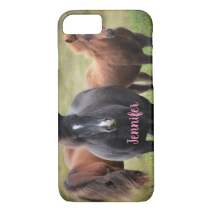 Case-Mate iPhone Case Beaux chevaux avec nom
