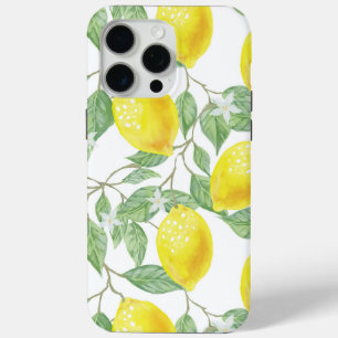Coque iPhone 15 Pro Max Beaux citrons jaunes