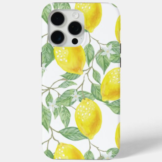 Coques Case-Mate iPhone Beaux citrons jaunes (Verso)