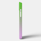 Coques Case-Mate iPhone Beaux cœurs roses verts abstraits Nom fractal (Verso / Gauche)