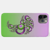 Coques Case-Mate iPhone Beaux cœurs roses verts modernes abstraits fractal (Dos (Horizontal))