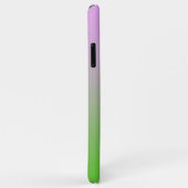 Coques Case-Mate iPhone Beaux cœurs roses verts modernes abstraits fractal (Dos/Droite)