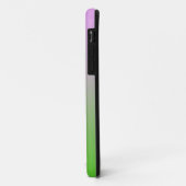 Coques Case-Mate iPhone Beaux cœurs roses verts modernes abstraits fractal (Dos/Gauche)