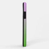 Coques Case-Mate iPhone Beaux cœurs roses verts modernes abstraits fractal (Dos/Droite)