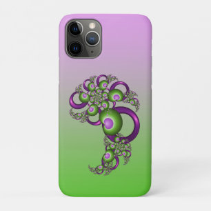 Case-Mate iPhone Case Beaux cœurs roses verts modernes abstraits fractal