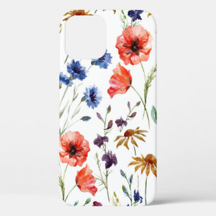 Case-Mate iPhone Case Beaux fleurs sauvages, aquarelle, pavot, fleur de