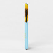 Coques Case-Mate iPhone Beaux tournesols sur fond bleu clair (Dos/Gauche)