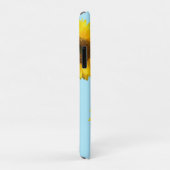 Coques Case-Mate iPhone Beaux tournesols sur fond bleu clair (Dos/Droite)
