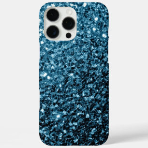 iPhone 16 Pro Max Case Bébé bleu clair faux paillettes scintillantes