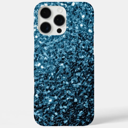 Coques Case-Mate iPhone Bébé bleu clair faux paillettes scintillantes (Verso)