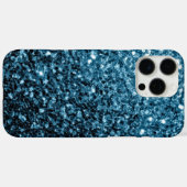 Coques Case-Mate iPhone Bébé bleu clair faux paillettes scintillantes (Verso (horizontal))