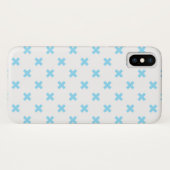 Coques Case-Mate iPhone Bébé bleu croix coutures sur blanc (Dos (Horizontal))