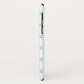 Coques Case-Mate iPhone Bébé bleu croix coutures sur blanc (Dos/Gauche)