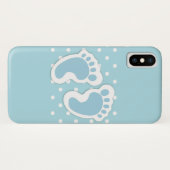 Coques Case-Mate iPhone Bébé bleu mou Pieds de garçon (Dos (Horizontal))