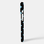 Coques Case-Mate iPhone Bébé bleu polka croise sur noir (Verso / Gauche)