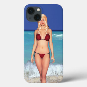 iPhone 13 Case Bébé blond de plage de bikini