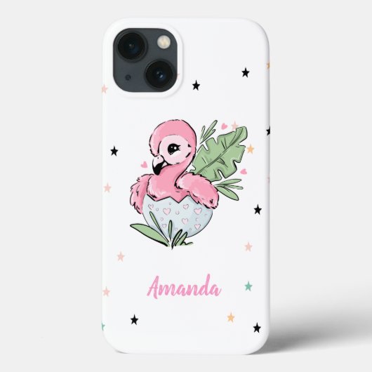 Coques Case-Mate iPhone Bébé chic flamant rose, Étoiles, Princesse (Verso)