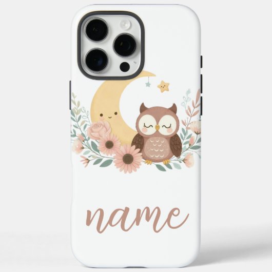 Coques Case-Mate iPhone Bébé chouette mignon avec lune (Verso)