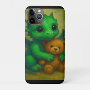 Case-Mate iPhone Case Bébé Dragon vert mignon avec ours en peluche