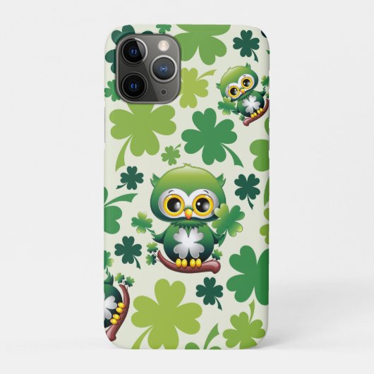 Coques Case-Mate iPhone Bébé Hibou Mignon St Patrick Dessin Animé (Dos)