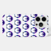 Coques Case-Mate iPhone Bébé manchot pixelisé mignon (Verso (horizontal))