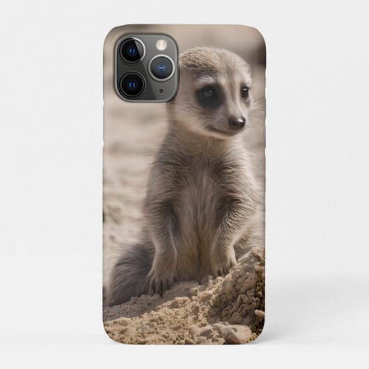 Coques Case-Mate iPhone Bébé Meerkat Jouant Dans Le Sable, (Dos)