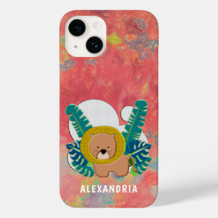 Coque Pour iPhone 14 Bébé mignon Lion Animal Jungle Moderne Personnalis