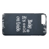 Coques Case-Mate iPhone Bébé noir et blanc il fait froid Devis extérieur (Dos (Horizontal))