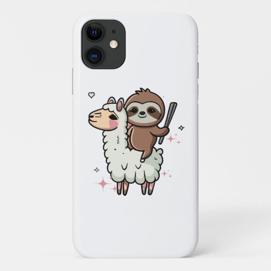 Coques Case-Mate iPhone Bébé paresseux mignon et lama (Dos)