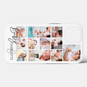 Coques Case-Mate iPhone Bébé Première année Famille personnalisée Collage (Verso (horizontal))