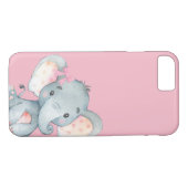 Coques Case-Mate iPhone Bébé rose mignon éléphant Whimsical (Dos (Horizontal))
