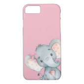 Coques Case-Mate iPhone Bébé rose mignon éléphant Whimsical (Dos)