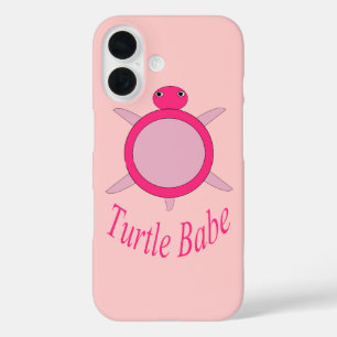 Coques iPhone 16 Bébé Tortue Rose Mignonne