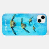 Coques Case-Mate iPhone Bébé Tortues de mer Natation (Verso (horizontal))