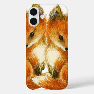 Coques iPhone 16 Plus Bébé Twin Foxes
