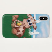 Coques Case-Mate iPhone Bébé vache dans un pré (Dos (Horizontal))