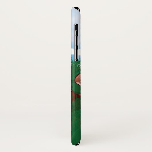 Coques Case-Mate iPhone Bébé vache dans un pré (Dos/Gauche)