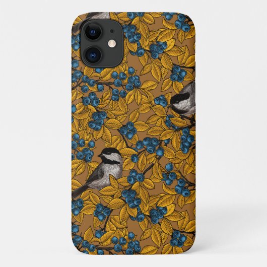 Coques Case-Mate iPhone Bécasseaux sur les branches de bleuets (Dos)