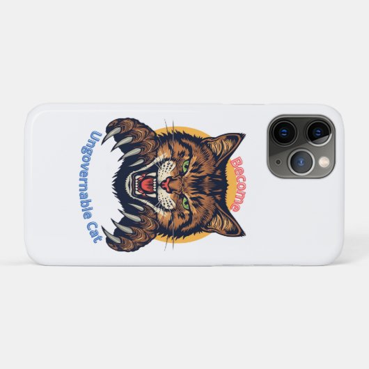Coques Case-Mate iPhone Become Ungovernable Cat (Dos (Horizontal))