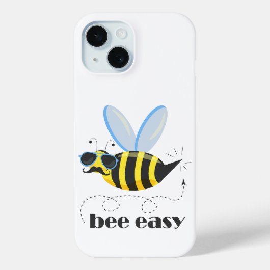 Coques Case-Mate iPhone Bee caractère avec mustache lunettes de soleil Bee (Verso)