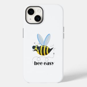 Coque Pour iPhone 14 Bee caractère avec mustache lunettes de soleil Bee