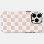 Coques Case-Mate iPhone Beige à carreaux rigide (Verso (horizontal))