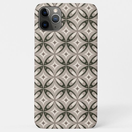 Coques Case-Mate iPhone Beige and Brown Retro circular shapes (Dos)