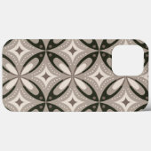 Coques Case-Mate iPhone Beige and Brown Retro circular shapes (Verso (horizontal))