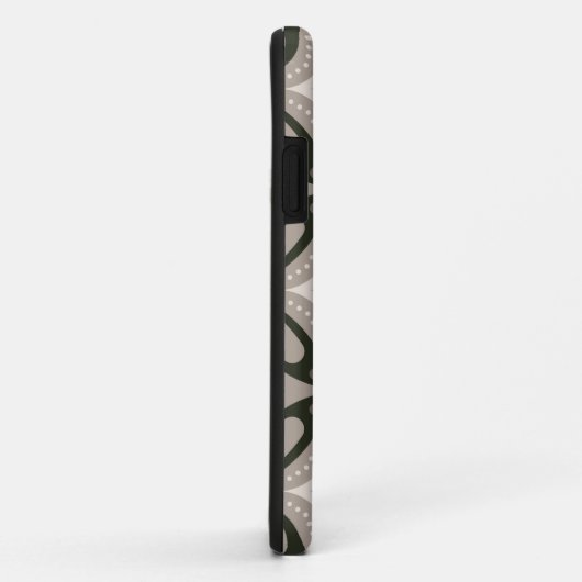 Coques Case-Mate iPhone Beige and Brown Retro circular shapes (Dos/Droite)