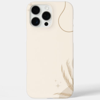 Coques iPhone 16 Pro Max Beige Brown Aesthetic Floral Linktree Background |