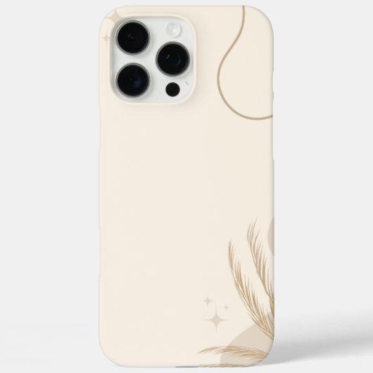 Coques Case-Mate iPhone Beige Brown Aesthetic Floral Linktree Background | (Verso)
