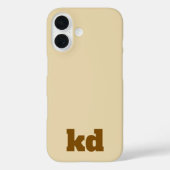 Coques Case-Mate iPhone beige &brown monogram initial iPhone / iPad case (Verso)
